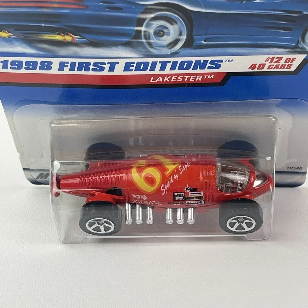 Hot Wheels 1998 #647 First Editions 12 of 40 Lakester Red Malaysia Base 18540
